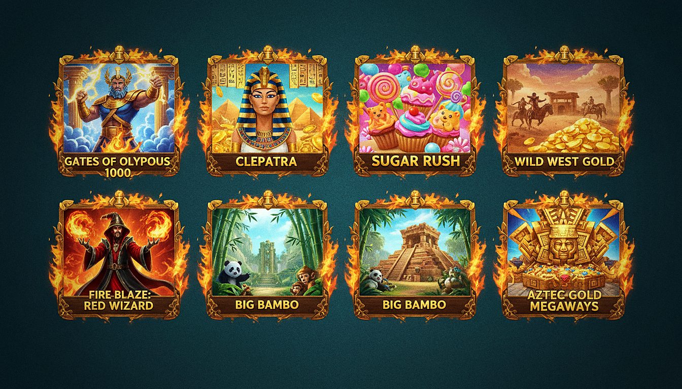 Juegos Golisimo Casino: Gates of Olympus 1000, Cleopatra, Sugar Rush, Wild West Gold, Fire Blaze: Red Wizard, Big Bamboo, Aztec Gold Megaways
